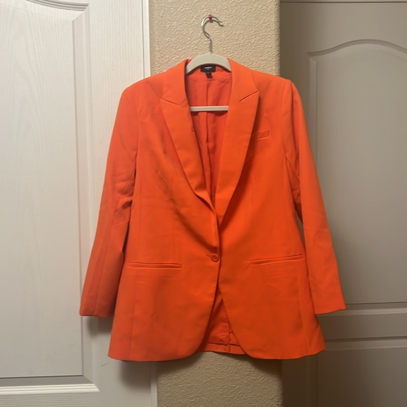 Express Editor Boyfriend Blazer - Orange - MEDIUM - Picture 5 of 12